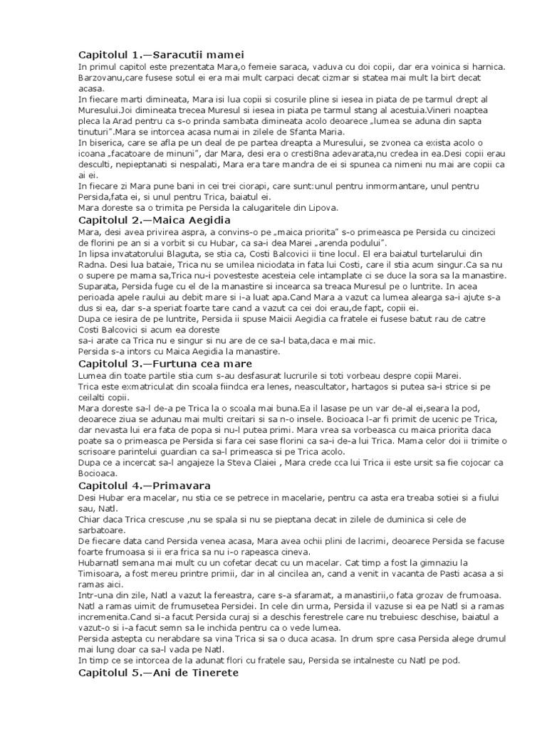 Mara de Ioan Slavici (Rezumat) | PDF