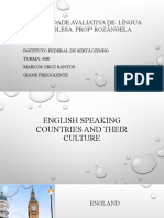 Atividade Avaliativa de Língua Inglesa. Prof Rozângela