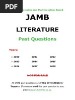 Jamb Lit in English Past Questions