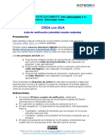 SEMANA 2 - Checklist - CREA - DUA - Version - Reducida