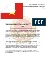 Position Paper of The Socialist Republic of Vietnam
