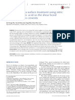 Effect of zirconia surface treatment using nitric acid-hydrofluoric acid on the shear bond strengths of resin cements