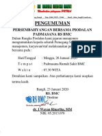 PENGUMUMAN PIODALAN 26 Januari 2020