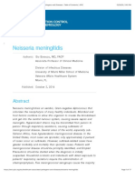 Neisseria Meningitidis - Healthcare-Associated Pathogens and Diseases - Table of Contents - APIC