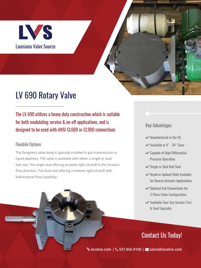 LV 690 Rotary Valve Overview | PDF