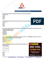 Reasoning Mega Quiz For SSC CHSL: (A) TD (B) FD (C) RS (D) TV