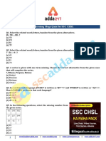 SSC CHSL Reasoning Mega Quiz