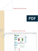 Criação Aceite e Envio de Um E-Processo Corrigido