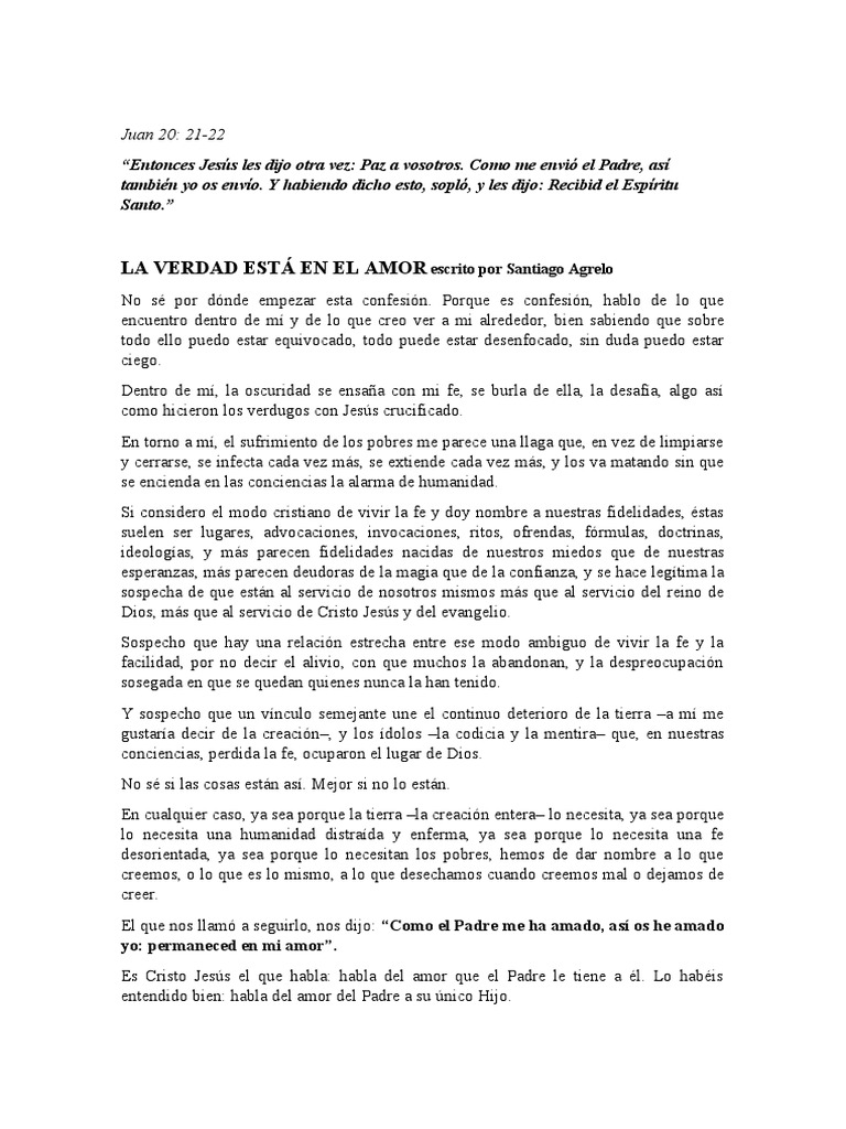 La Verdad del Amor en la Fe Cristiana | PDF | Amor | Fe