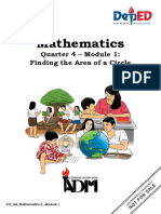 Mathematics5 Q4 Mod1 FindingTheAreaOfACircle V1