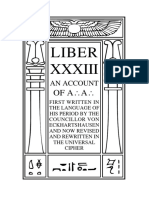 Liber Xxxiii an Account of a A