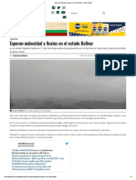 Esperan Nubosidad y Lluvias en El Estado Bolívar - Diario Primicia