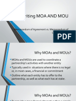 Writing MOA AND MOU