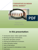 Study of Derivatives in Indian Capital Market": Presented By: Dheeraj Arora