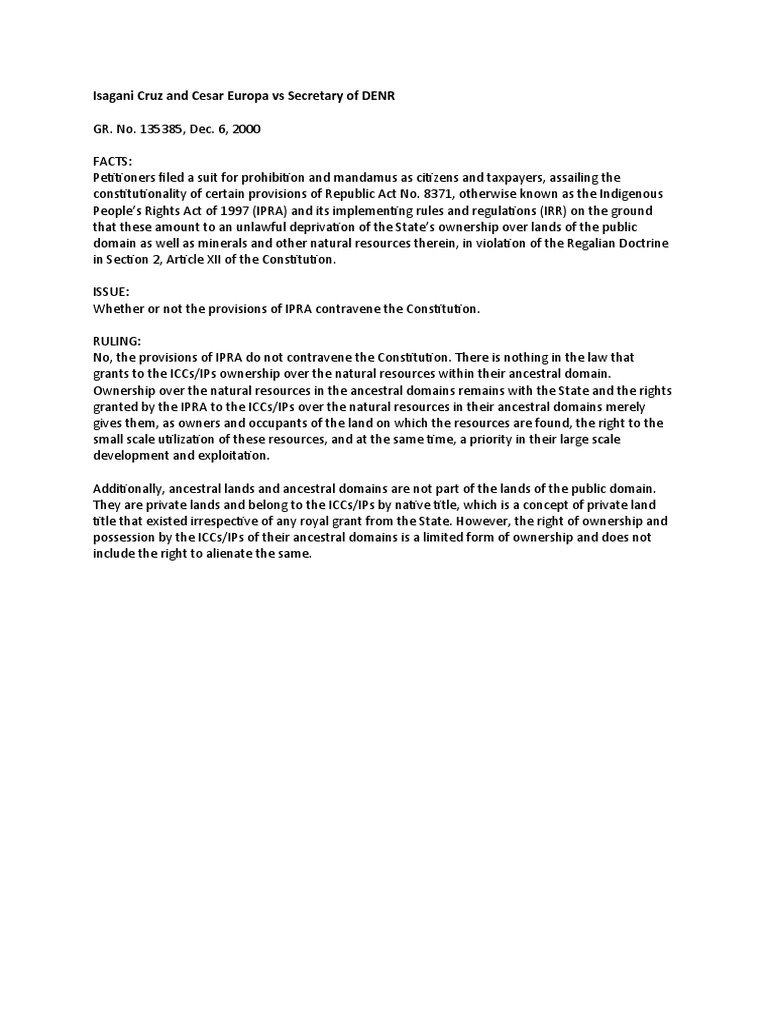 Gr no 135385 case digest pdf