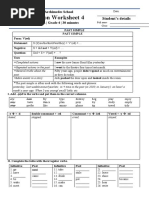 Revision Worksheet 4: Archimedes School