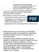 CH IV. Measurement and Scaling