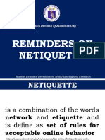 Reminders On Netiquette