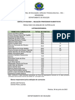 Analise de Curriculo Edital 052-2020 Espanhol