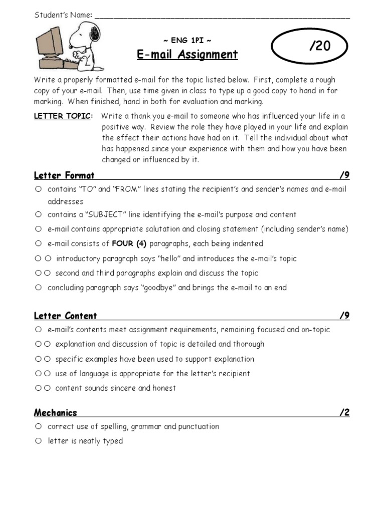 Year 4 Email Writing Assignment | PDF | Career & Growth | Language Arts ...