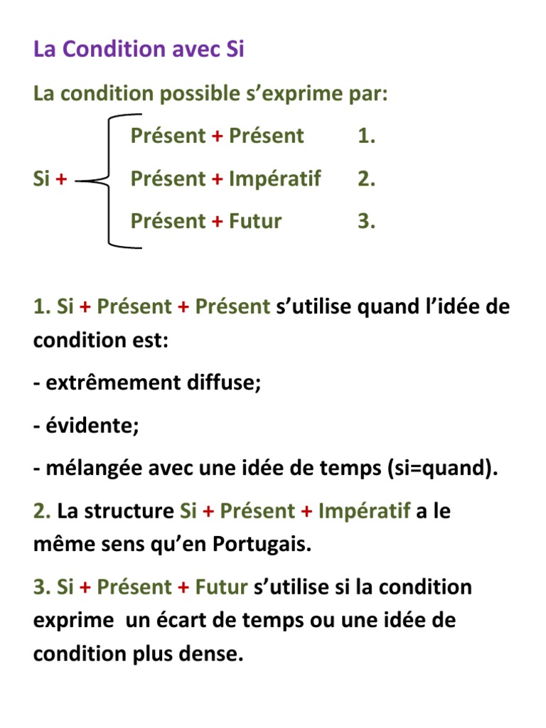 Fi La Condition Avec Si | PDF