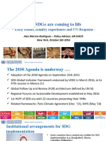 The Sdgs Are Coming To Life - : Early Trends, Country Experiences and Un Response
