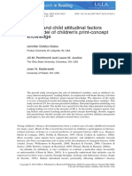 Parent and Child Attitudinal Factors in A Model of Children's Print-Concept Knowledge