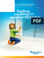 Sealing, Caulking Weatherstripping: Energy Saving Guide