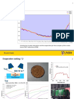 Cooling effects of water absorption and evaporation in thin render samples