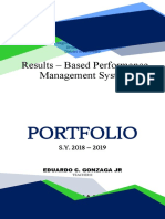 RPMS Portfolio Cover Format