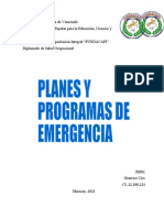 Cuestionario de Planes y Programas de Emergencia