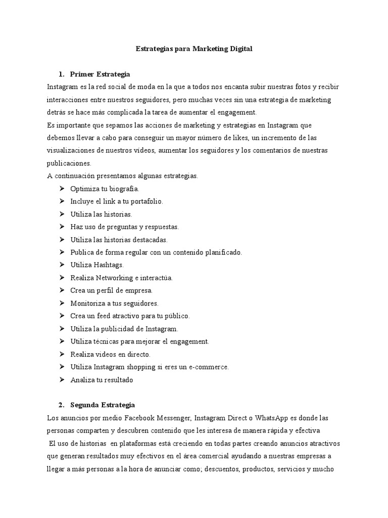 Estrategias Efectivas de Marketing Digital | PDF | Publicidad | Facebook