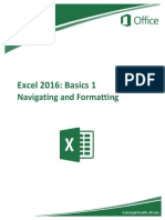 0579 Excel 2016 Basics Navigating and Formatting