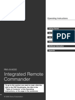 Integrated Remote Commander: Operating Instructions