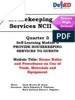 Housekeeping Services NCII: Quarter 3