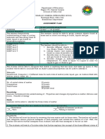 Assessment Plan Developmental Domain/Subject Grade Level/Grading Period Content Standard Performance Standard