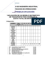 Informe Final de Modelo de Transporte Invope