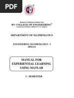 Matlab Manual Engineering Maths II