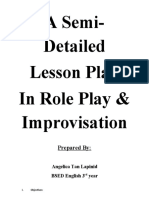 Semi Detailed Lesson Plan On Role Play and Improvs