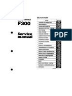Daihatsu F300 Service Manual Section Index