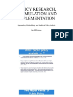 Harold 10 Policy Research Formulation and Implementation
