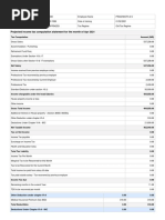 Projected Income Tax Computation Statement For The Month of Apr 2021