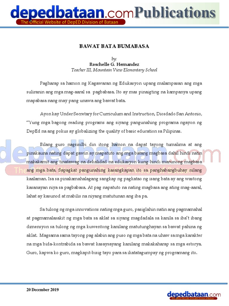 Bawat Bata Bumabasa | PDF