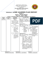 Weekly Home Learning Plan/Report: Grade 7