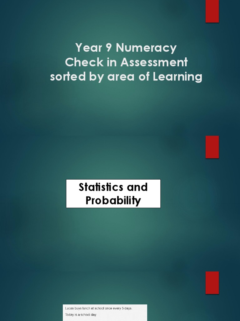 Questions by Area of Learning Numeracy Check in Assessment 2020 | PDF
