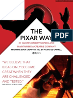 THE Pixar Way: 37 Quotes On Developing and Maintaining A Creative Company