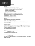 Exchange Rate Calculations: Exercise 1