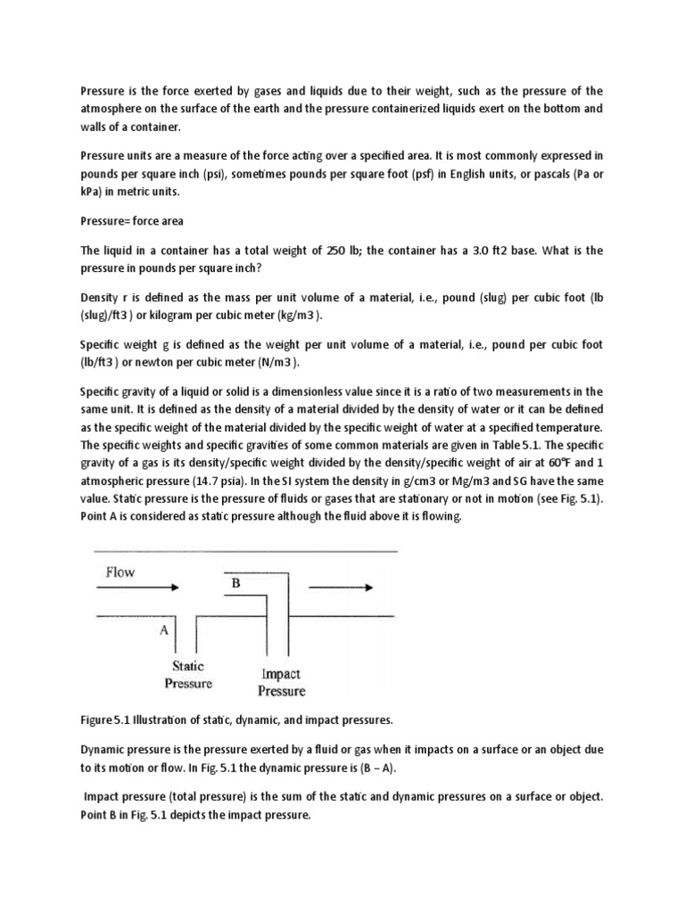 Understanding Pressure and Its Measurements | PDF | Pressure | Density