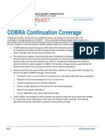 COBRA Continuation Coverage: Factsheet