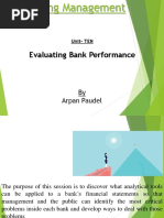 Evaluating Bank Performance